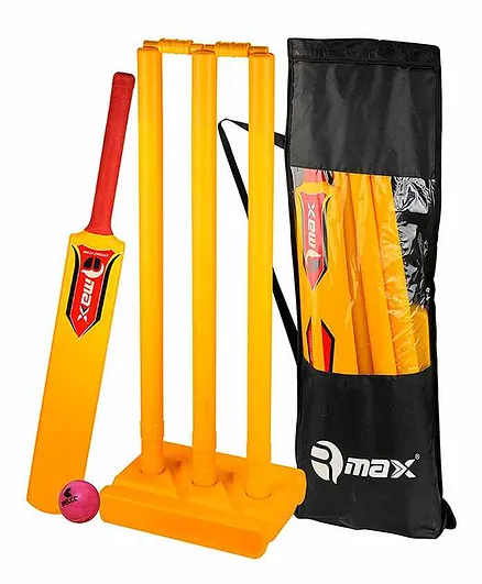 Rmax Plastic Cricket Set Size 3 - Yellow 