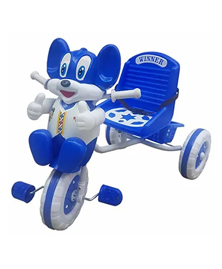 AMARDEEP Baby Tricycle With Safety Harness - Blue