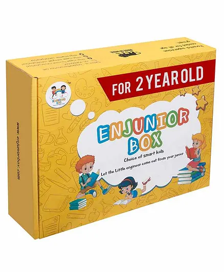 Enjunior Box Educational Activity Game With Coloring Kit - Yellow