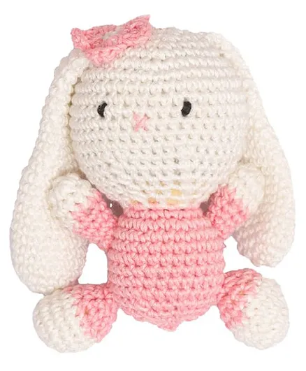 Happy Threads Amigurumi Crochet Soft Toy Calm Bunny Pink - Height 7.62 cm