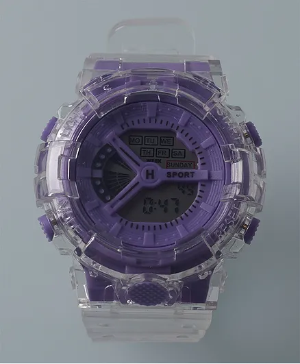 Pine Kids Free Size Digital Watch - Purple