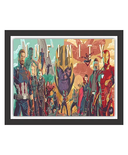 Divamee Wooden Photo Frame Avengers Print - Multicolour