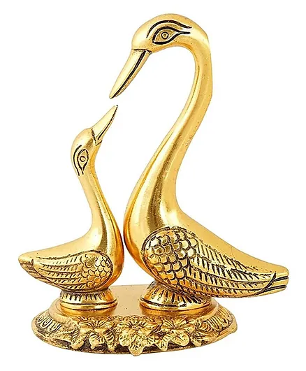 Divamee Metal Bird Showpiece - Golden 