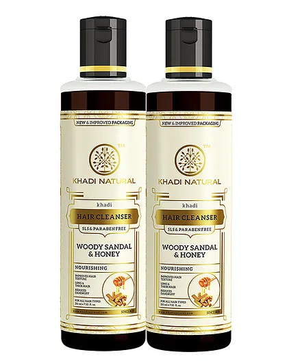 Khadi Natural Woody Sandal & Honey Hair Cleanser Pack Of 2 - 210 ml each  Online in India, Buy at Best Price from  - 9665669