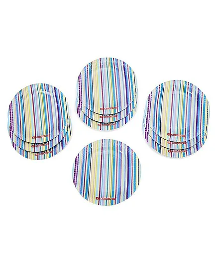 Karmallys Printed Paper Plates Multicolour - Pack of 10