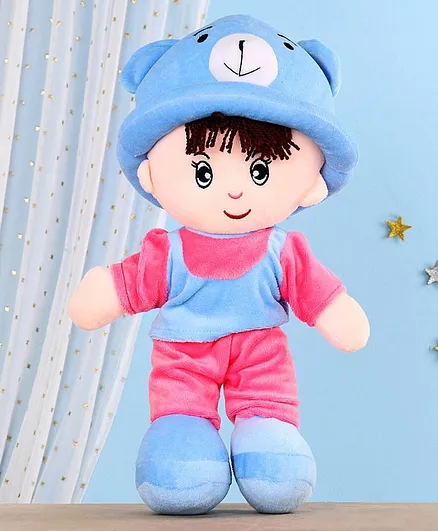 Toytales Addie Boy Soft Toy Blue Pink - Height 35 cm
