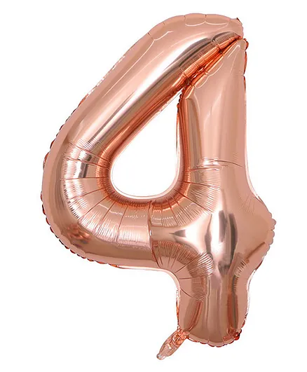 Funcart 4 Number Foil Balloon - Rose Gold