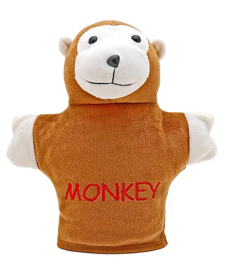 Play Toons Monkey Hand Puppet Brown - Height 21 cm