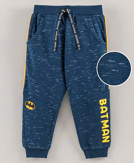 Babyhug Full Length Lounge Pant Batman Print - Navy Blue