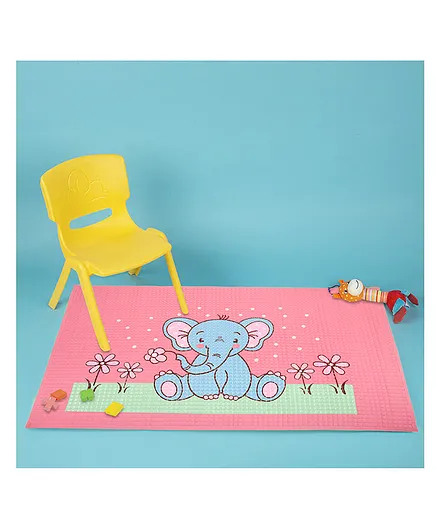 Baby Moo Massage Mat Elephant Print - Pink