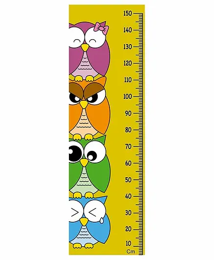 WENS Owl Height Measurement Wall Sticker - Yellow