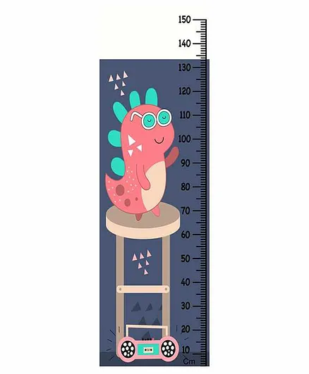 WENS Music Lover Dino Height Chart - Blue