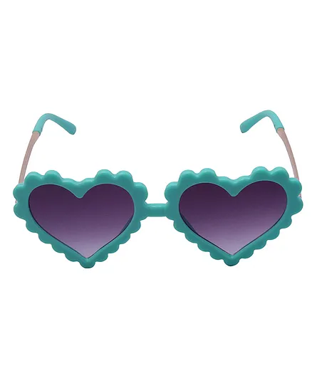 Spiky Heart Shape Sunglasses - Green