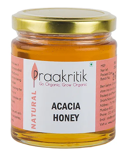 Praakritik Organic Natural Acacia Honey Bottle - 250 gm