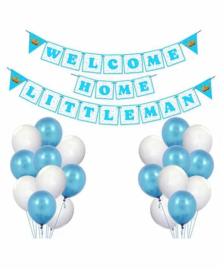 Zyozi Baby Boy Welcome Home Decoration Kit Blue Pack Of 26 Online In India Buy At Best Price From Firstcry Com