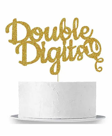 Zyozi Double Digits Birthday Cake Topper Gold Online In India Buy At Best Price From Firstcry Com