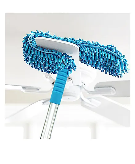 Amour Microfiber Feather Duster with Telescoping Extension Stainless Steel Pole - Blue