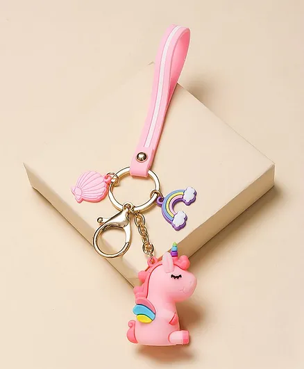 Arendelle Unicorn Charm Key Chain - Pink