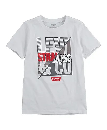 Levi's® Half Sleeves Logo Printed Tee - White