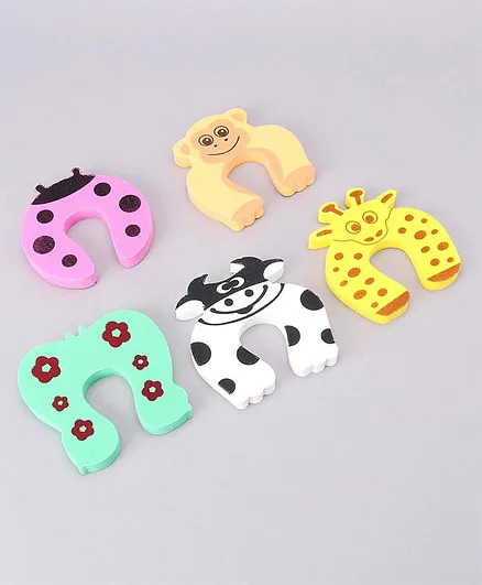 Animal Shaped Door Stopper Pack of 5 - Multicolor