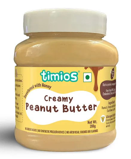 timios Creamy Peanut Butter Sweetened with Honey - 200 g