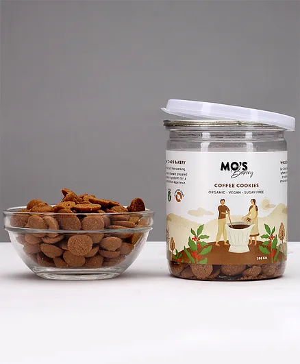 Mo's Bakery Organic Sugar Free Coffee Cookies - 200 gm