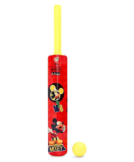 Disney Mickey Mouse Size 4 Bat & Ball Set - Red