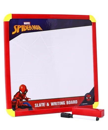 Marvel Spiderman Themed 2 in 1 Slate & Writing Board - Red