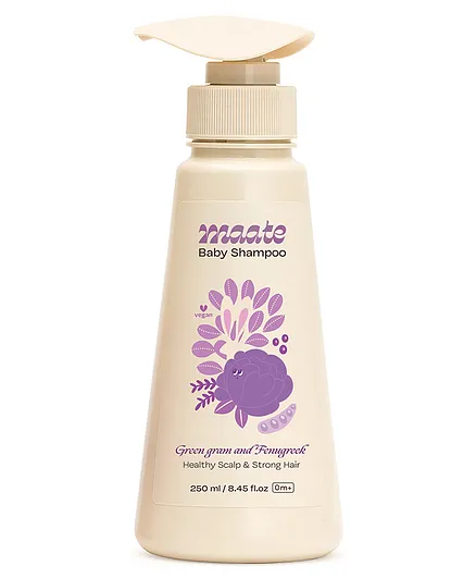 Maate (Complete) Baby Wash Combo  Extra Mild Body Wash - 250 ml & Shampoo - 250 mlFree ,pH Balanced, Soap Free & Tear-Free Natural & Vegan