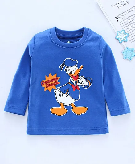 Bodycare Full Sleeves Tee Mickey Mouse Print - Blue