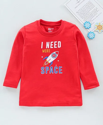 Bodycare Full Sleeves T-Shirt Rocket Graphic - Red