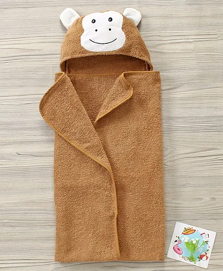 Wonderchild Hooded Monkey Towel - Brown