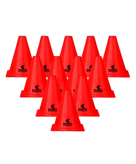 Belco Sports 6 Inch Cone Marker Set Red - Pack of 12
