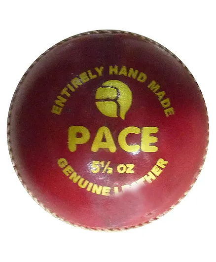 Rmax Red Pace Leather Cricket Ball - Red