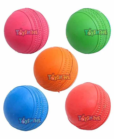 Toyshine Cricket Rubber Balls Pack of 10 - Multicolor 