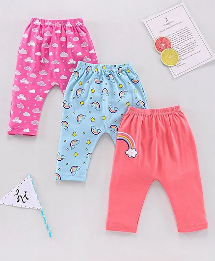 Babyhug Printed Diaper Pants Pack of 3 - Multicolor