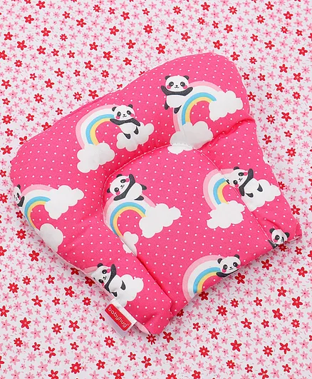 Babyhug U Shape Pillow Panda Print - Pink