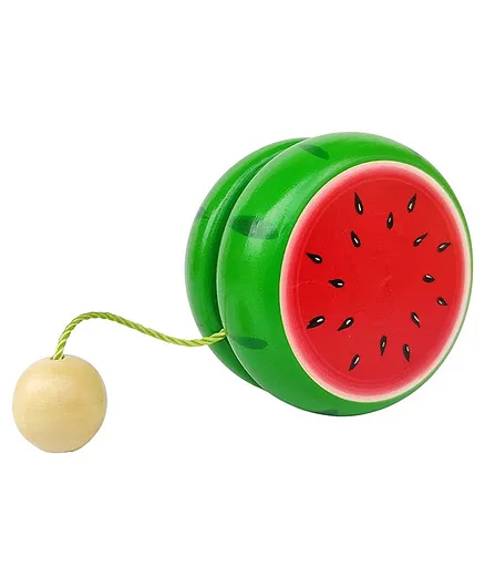 Simple Days Wooden YO YO Watermelon Toy - Multicolour