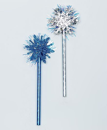 Pikaboo Snowflakes Design Pencils Pack Of 2 - Blue