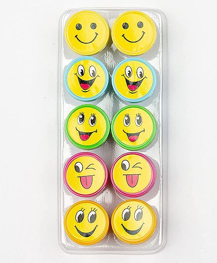 Pikaboo Emoji Stamper Pack Of 10 - Yellow