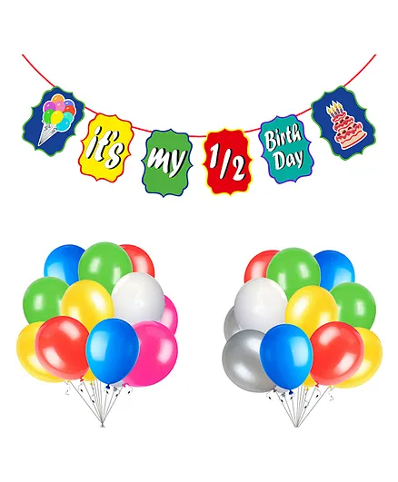 Zyozi 6 Months Birthday Decorations Multicolour Pack Of 26 Online In India Buy At Best Price From Firstcry Com