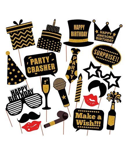 Zyozi Birthday Party Photo Booth Props Pack Of Online In India Buy At Best Price From Firstcry Com