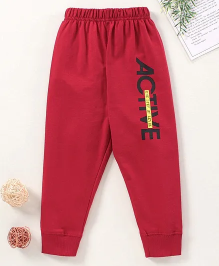 Doreme Full Length Lounge Pant Active Print - Red