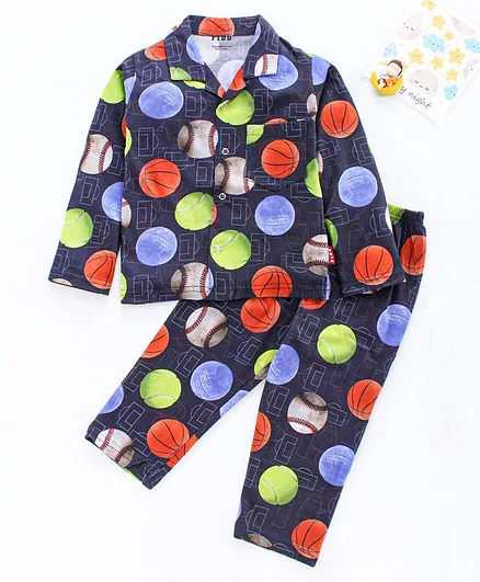 Fido Full Sleeves Pyjama Sets - Multicolor
