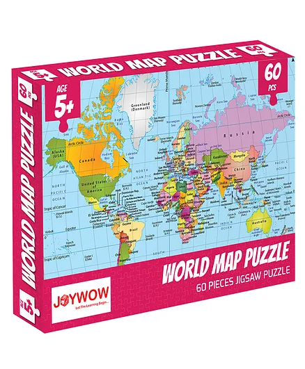 Littleland World Map Jigsaw Puzzle Multicolor - 60 Pieces