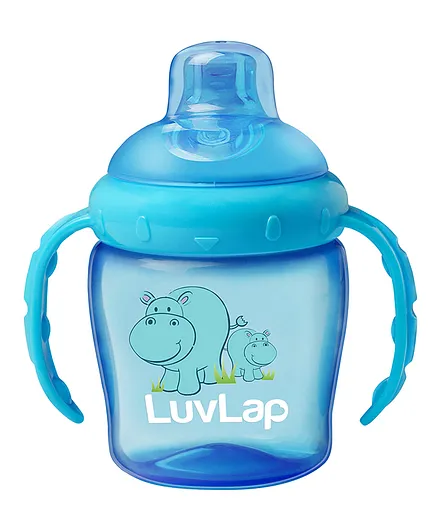 Luvlap Hippo Spout Sipper Cup with Hippo Print Blue - 225 ml