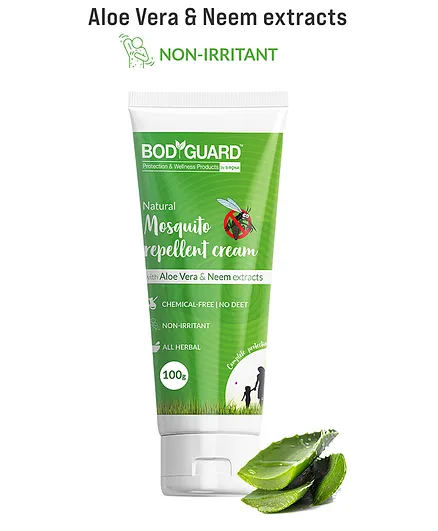 BodyGuard Natural Mosquito Repellent Cream With Aloe Vera Neem Extracts - 100 gm