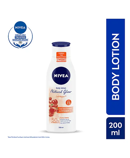 Nivea Body Lotion Natural Glow Cell Repair SPF 15 & 50x Vitamin C - 200 ml