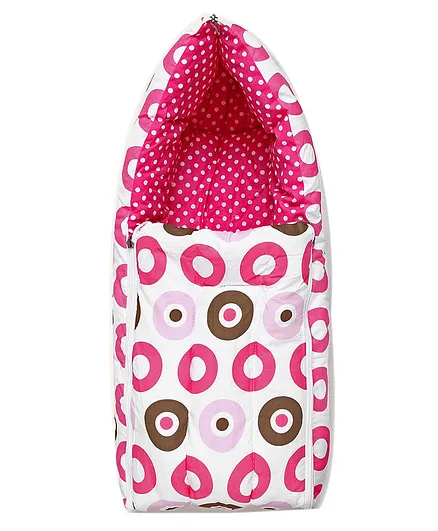 Bacati Reversible Baby Sleeping Bag With 100% Cotton Outer Layer Dot Print - Multicolour