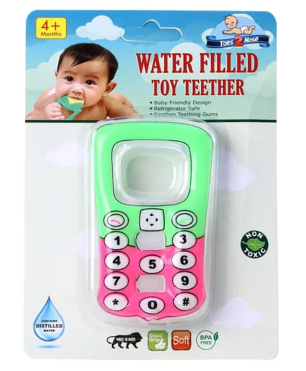 Toes2Nose Cellphone Shape Water Filled Toy Teether - Multicolour